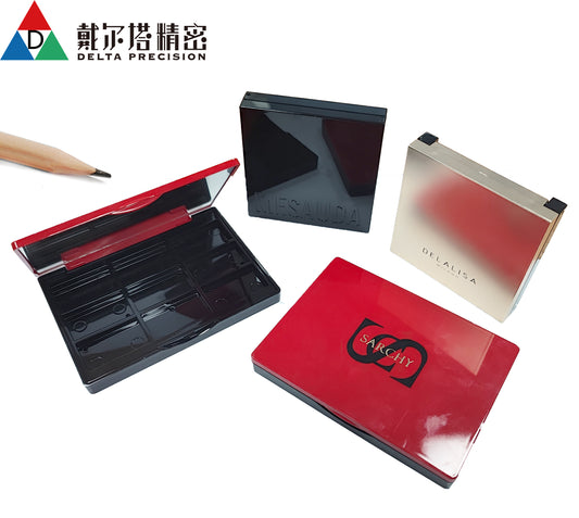 Customized injection molding cosmetic pressed powder box from Delta precision